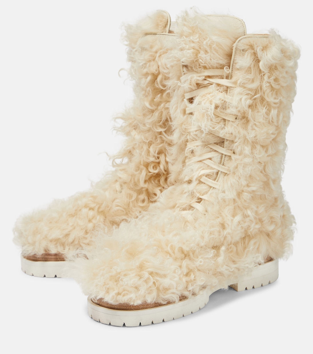 Shearling lace-up boots | Magda Butrym