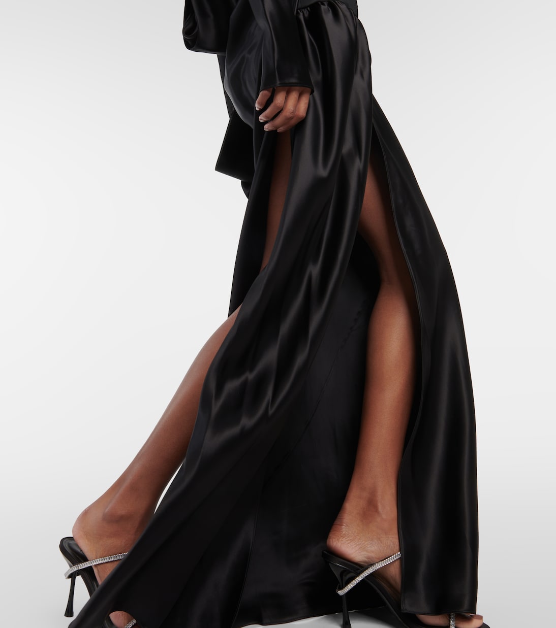 Abito lungo Palladium in raso | Christopher Esber