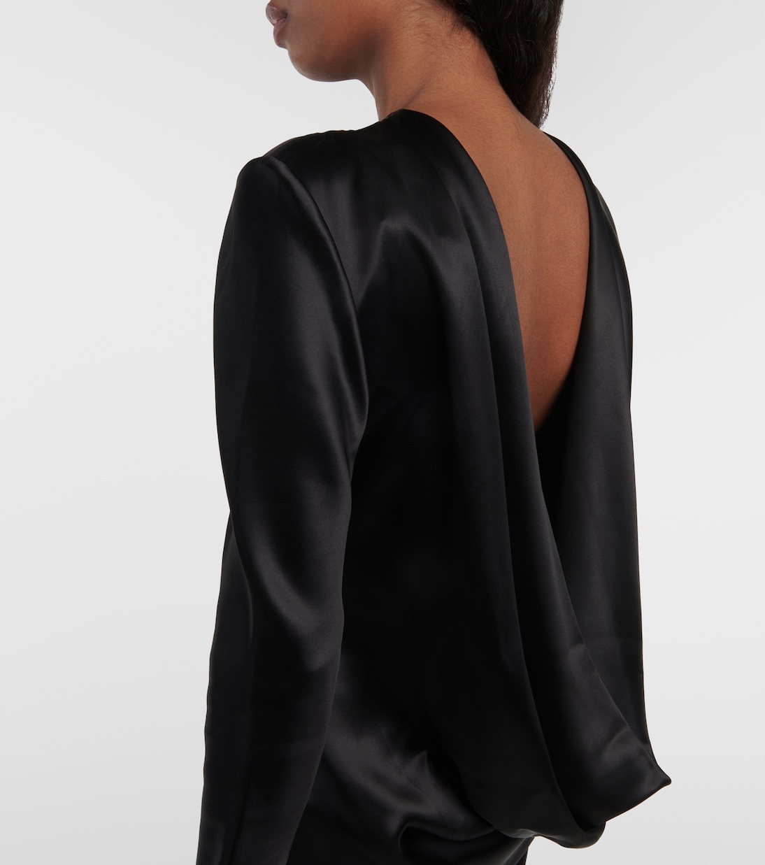 Abito lungo Palladium in raso | Christopher Esber