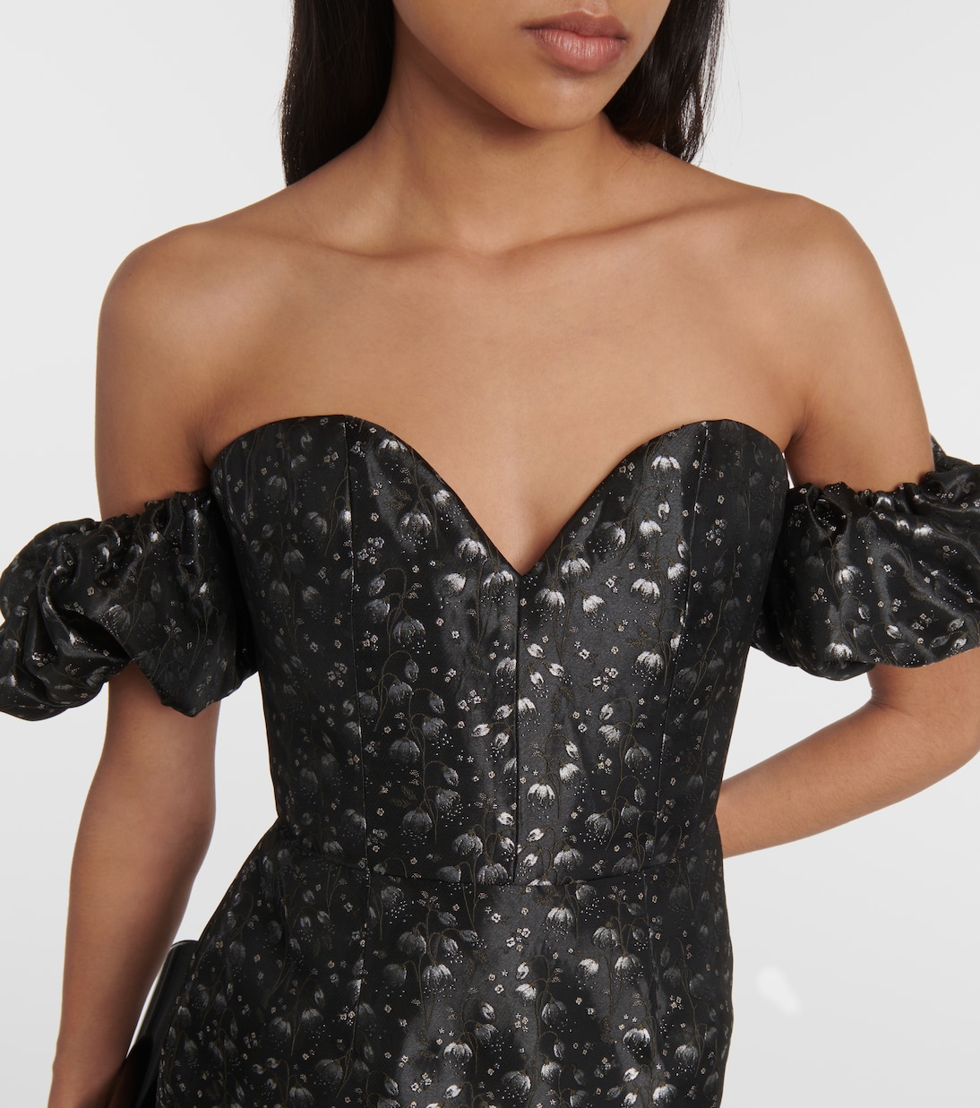 Robe midi Adelaide en brocart métallisé | Markarian