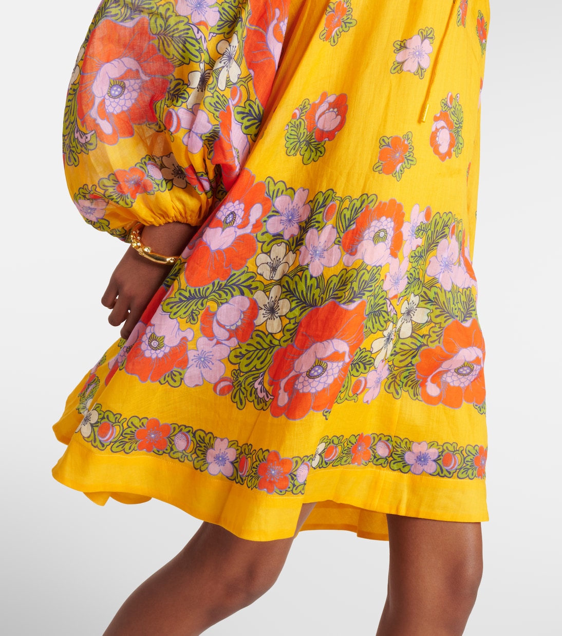 Robe en ramie à fleurs | Alémais