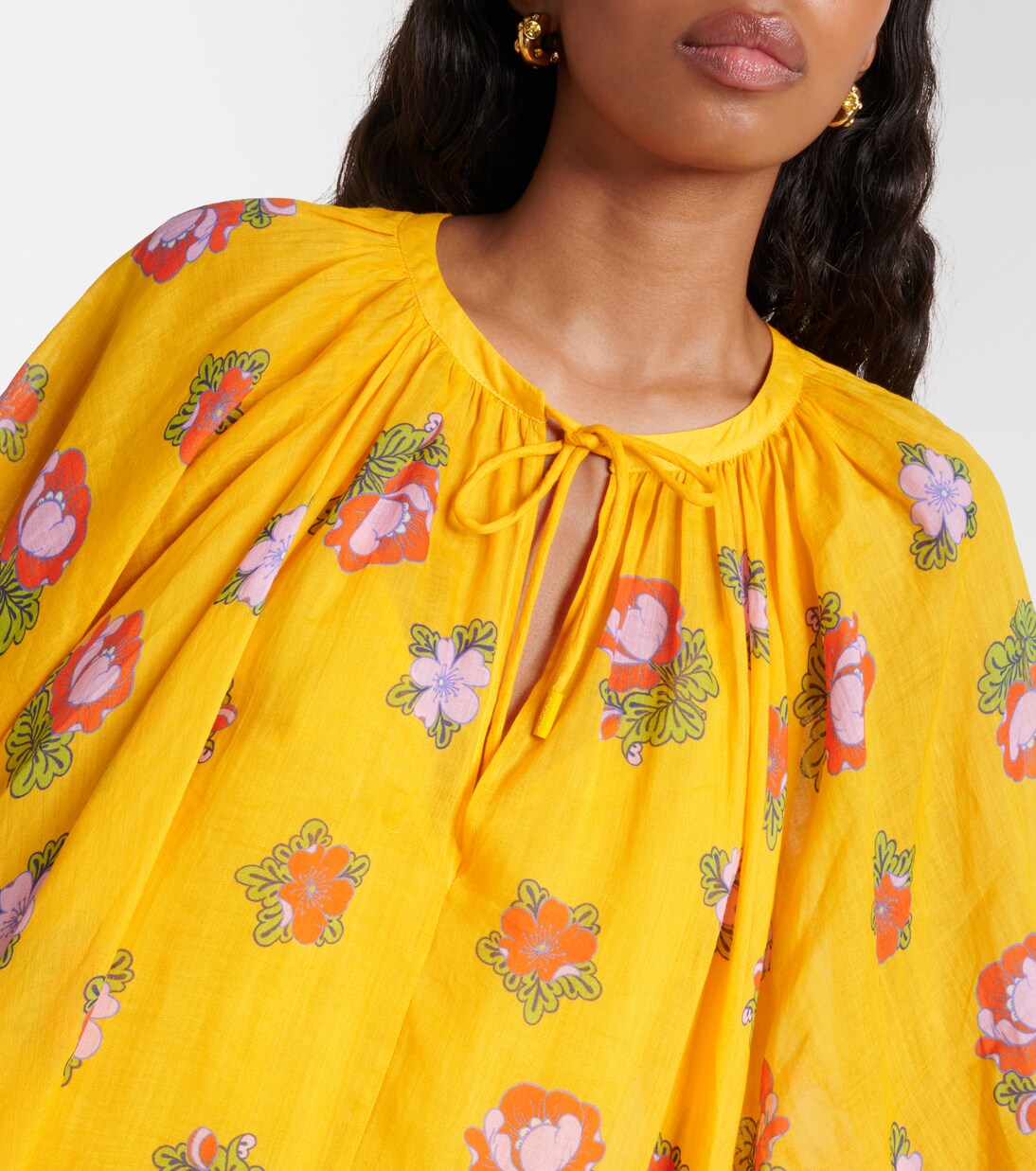 Robe en ramie à fleurs | Alémais