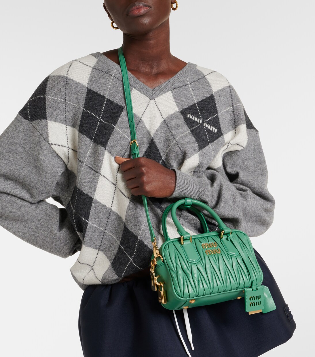 Arcadie Small matelassé leather tote bag | Miu Miu