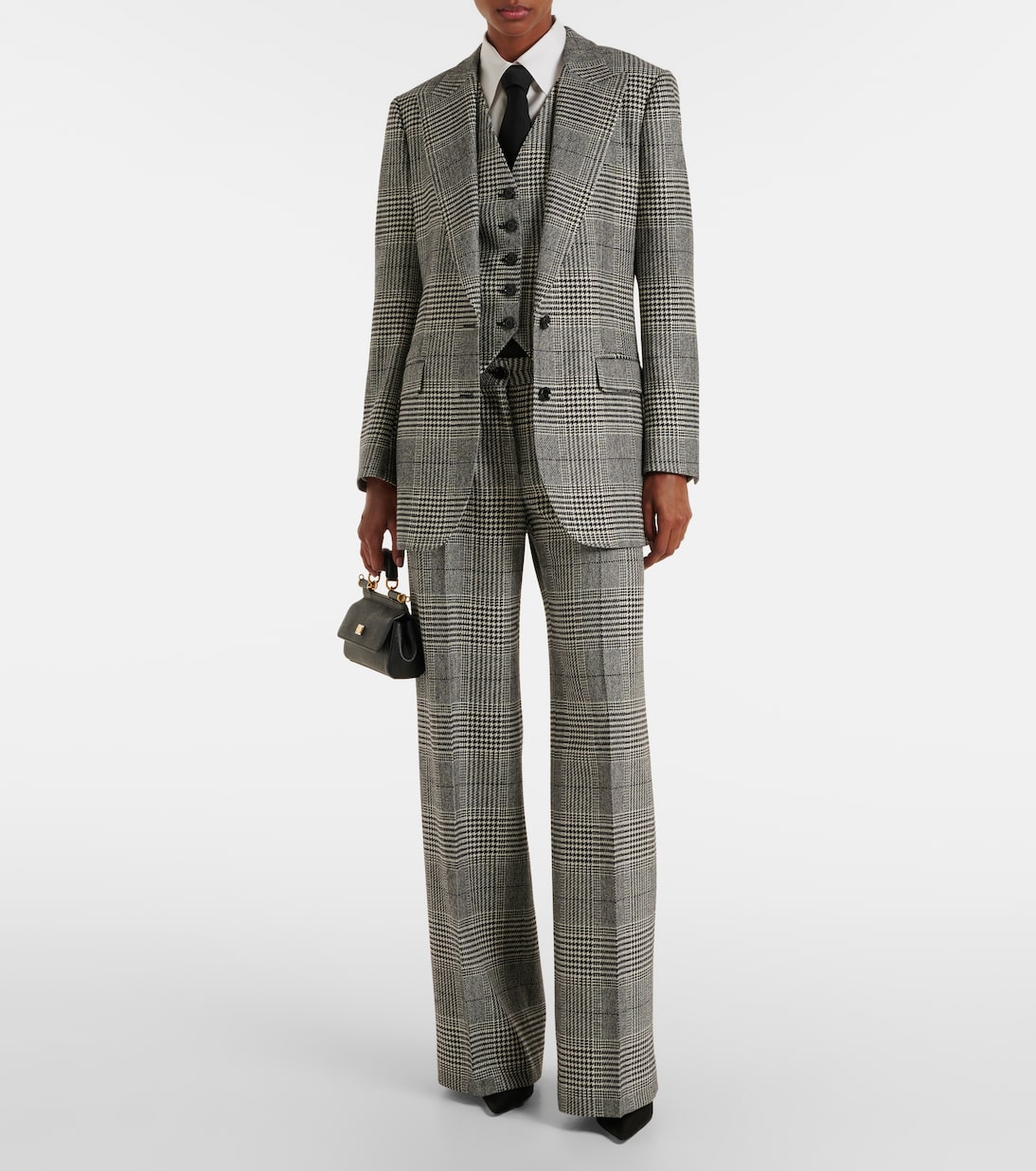 Prince of Wales check wool-blend blazer | Dolce&Gabbana