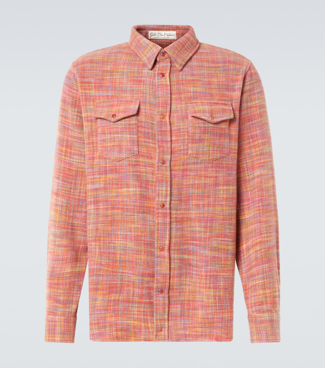 Flower space-dyed cashmere shirt | God's True Cashmere