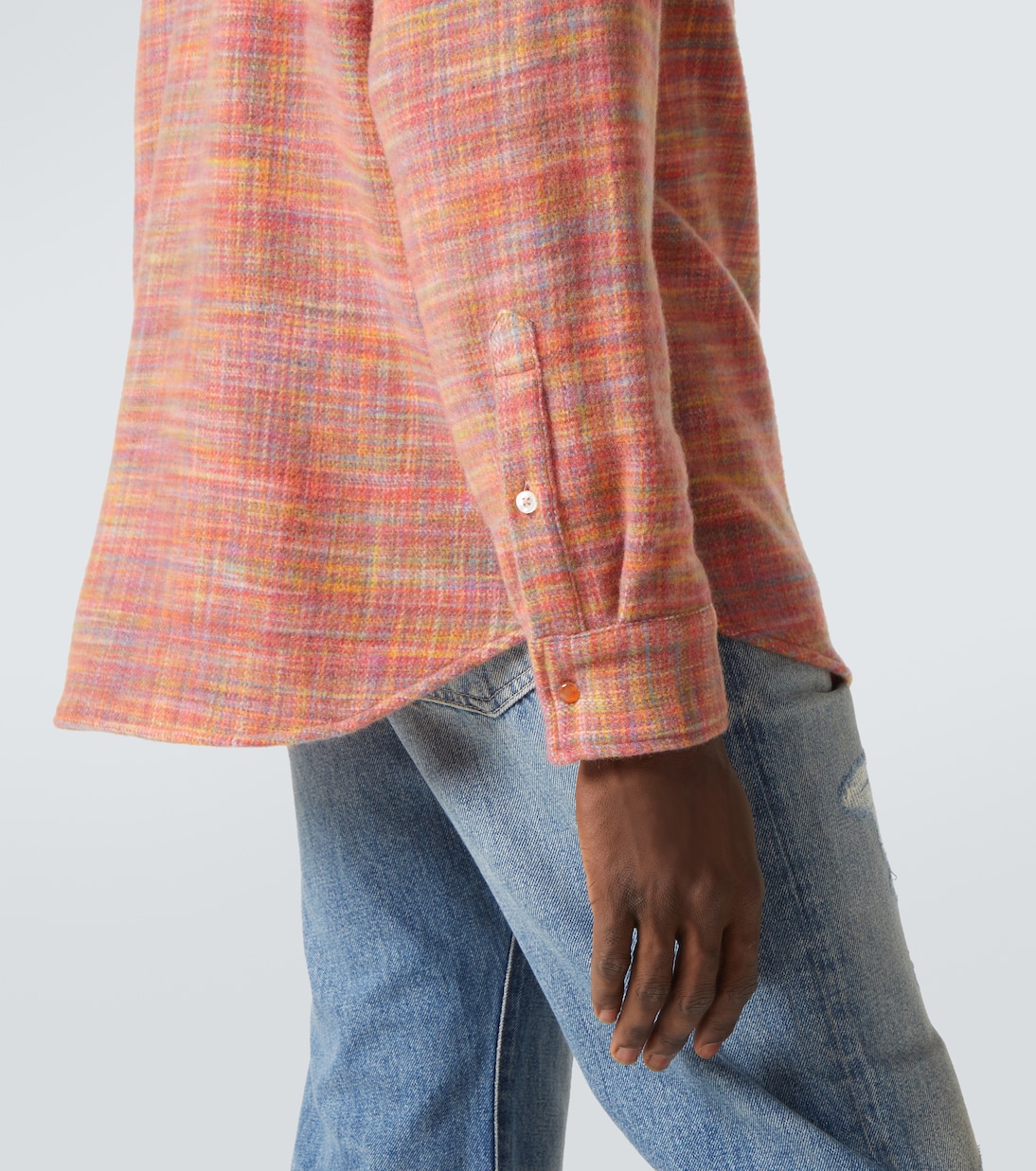 Flower space-dyed cashmere shirt | God's True Cashmere