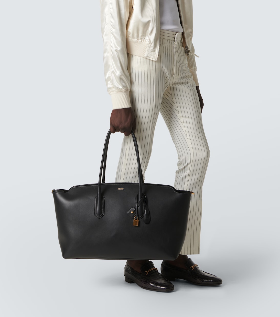 Alexander East West leather tote bag | Tom Ford