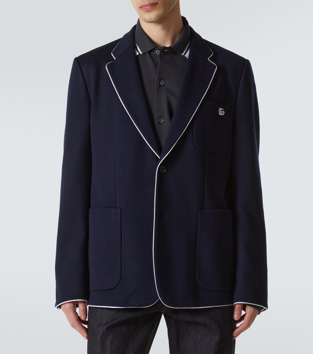 Blazer Double G aus Baumwoll-Jersey | Gucci