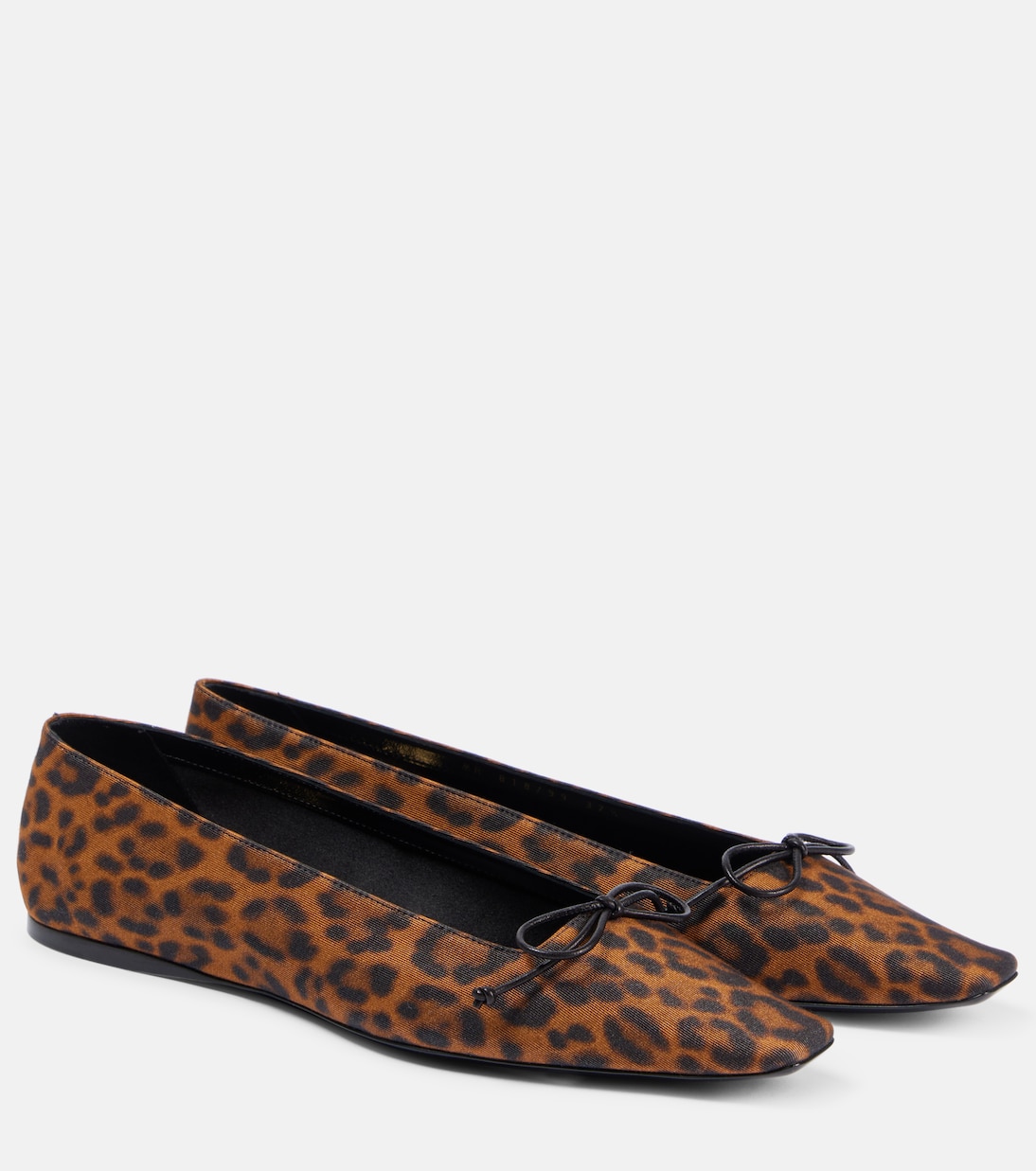 Poppy leopard-print grosgrain ballet flats | Saint Laurent