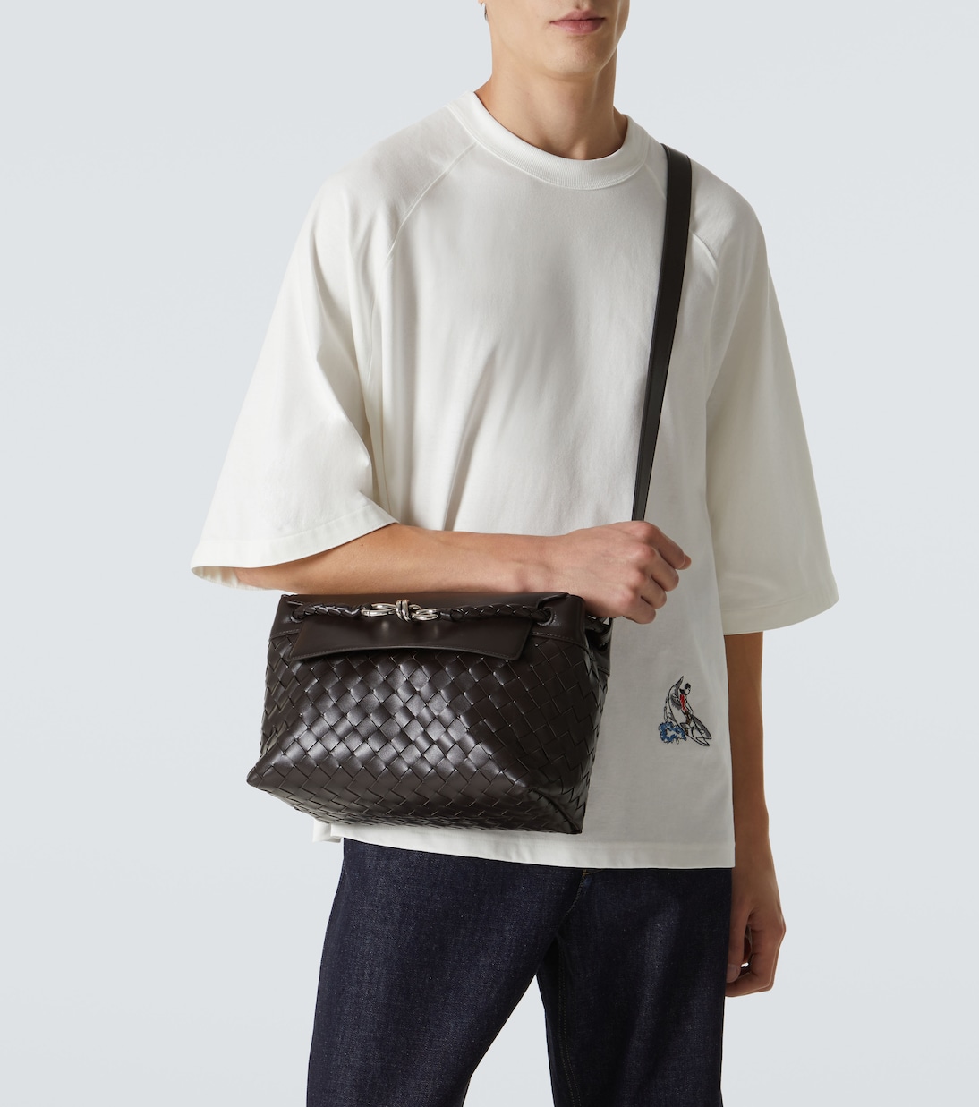 Andiamo Knot Small leather messenger bag | Bottega Veneta