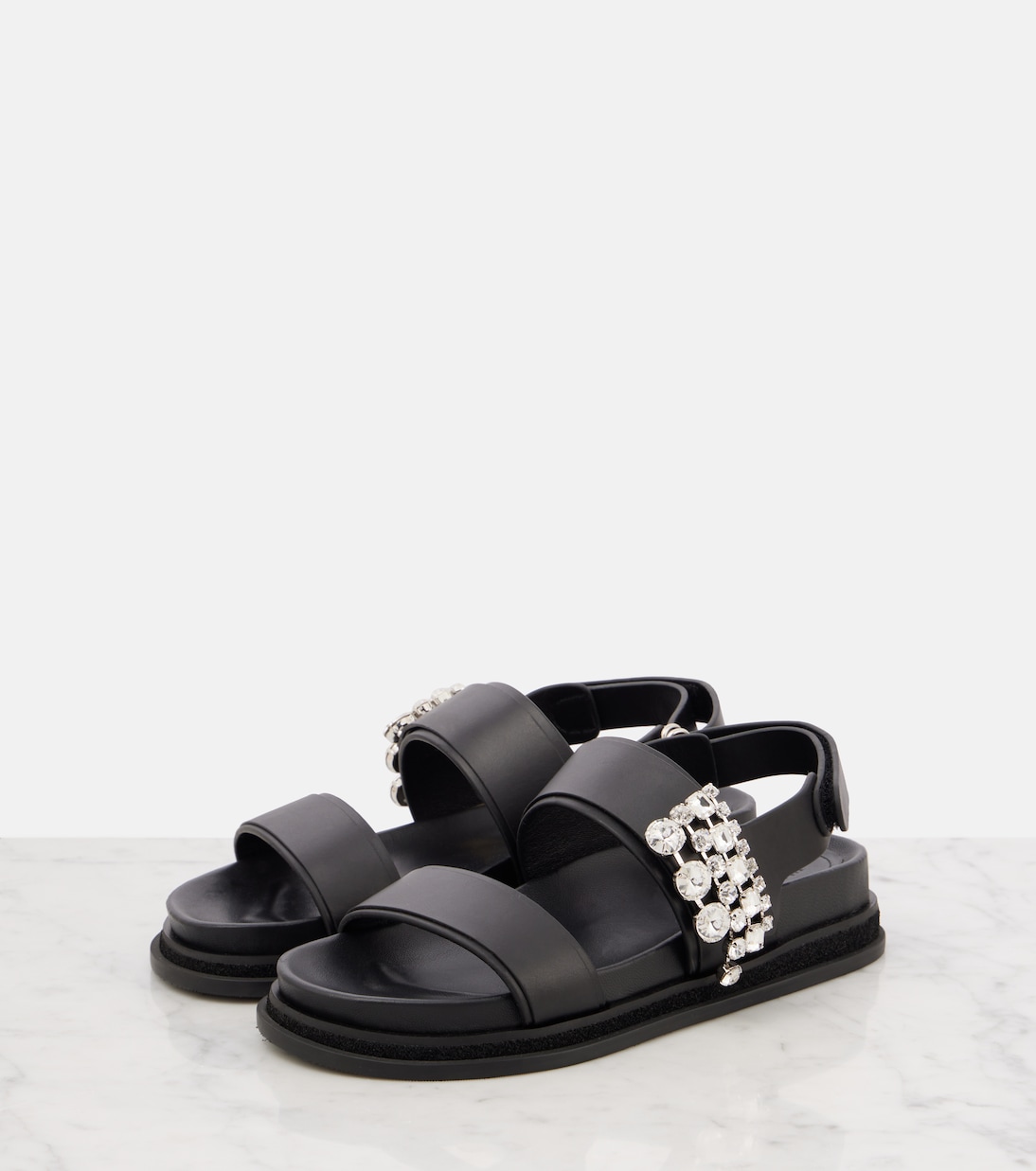 Sandalen Verity aus Leder mit Kristallen | Jimmy Choo