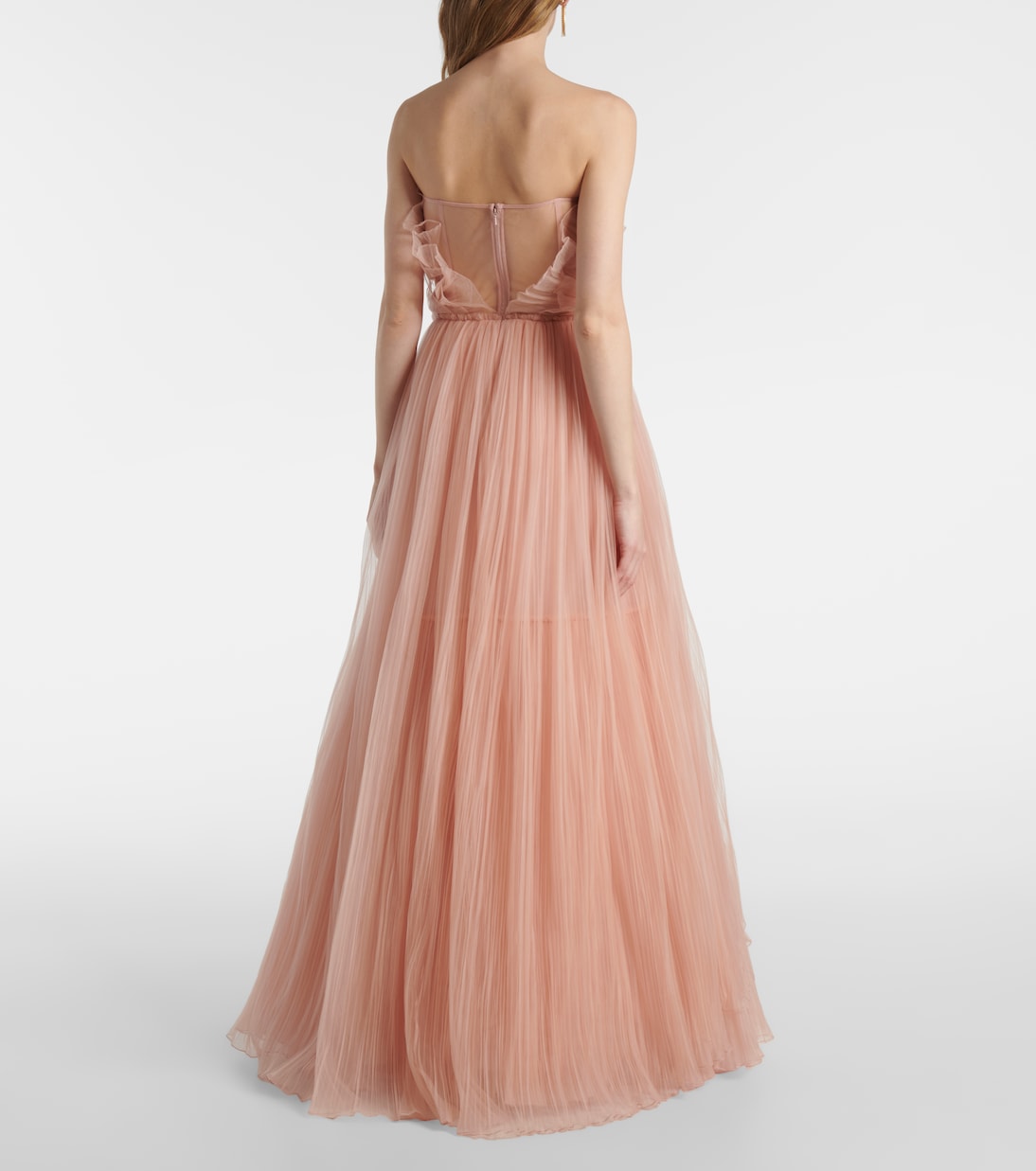 Marinel plissé tulle gown | Costarellos