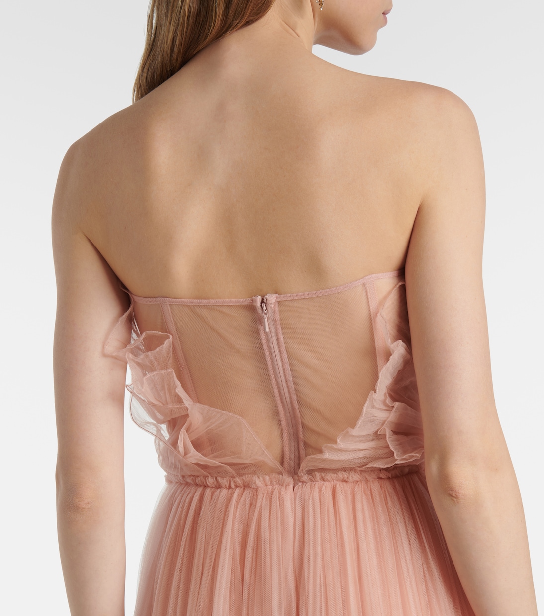 Marinel plissé tulle gown | Costarellos