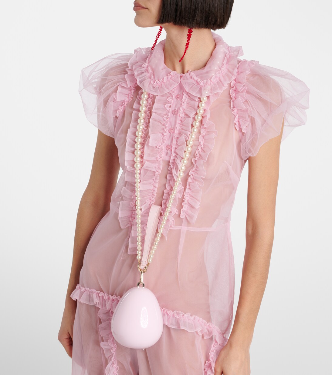 Bolso cruzado Egg Micro con piel | Simone Rocha