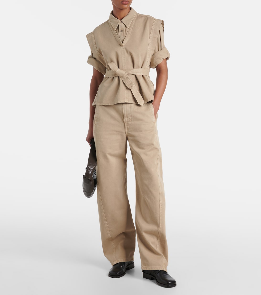 Pull sans manches en denim de coton | Lemaire