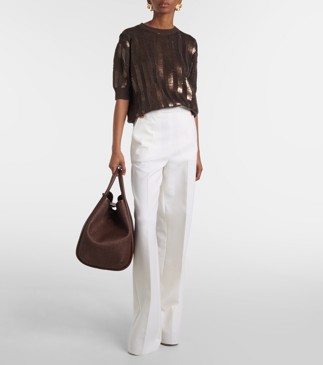 Top Empoli en lin à sequins | Max Mara