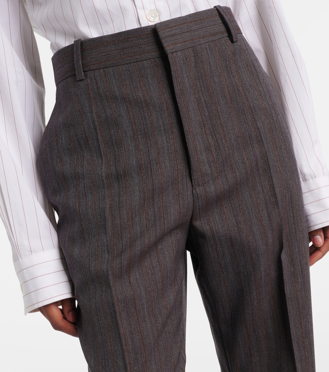 High-Rise-Hose aus Wolle | Bottega Veneta
