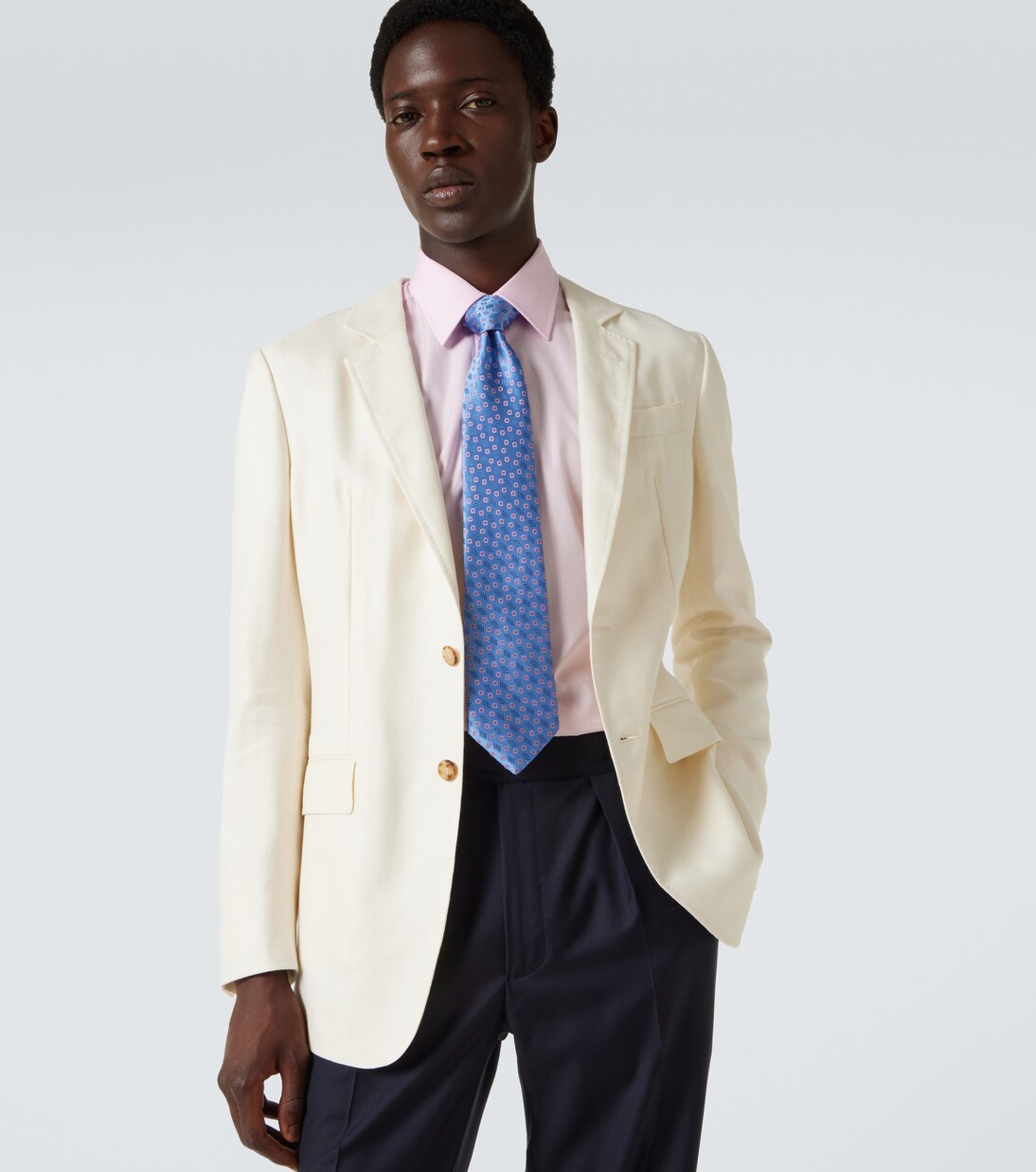 Silk jacquard tie | Charvet