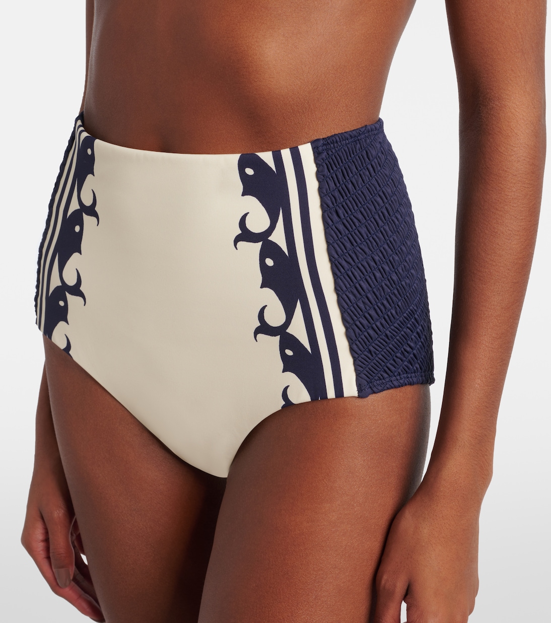 Bedrucktes Bikini-Höschen Marine | Alémais