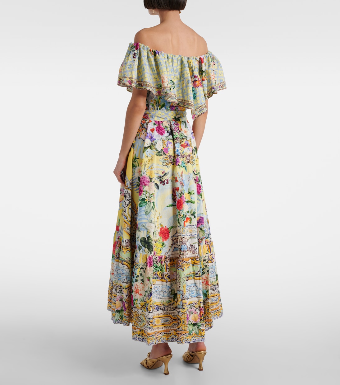 Robe midi Flor Fantástica en coton | Camilla