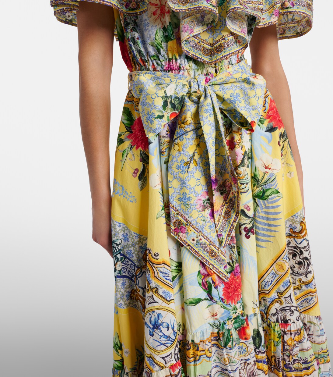 Robe midi Flor Fantástica en coton | Camilla