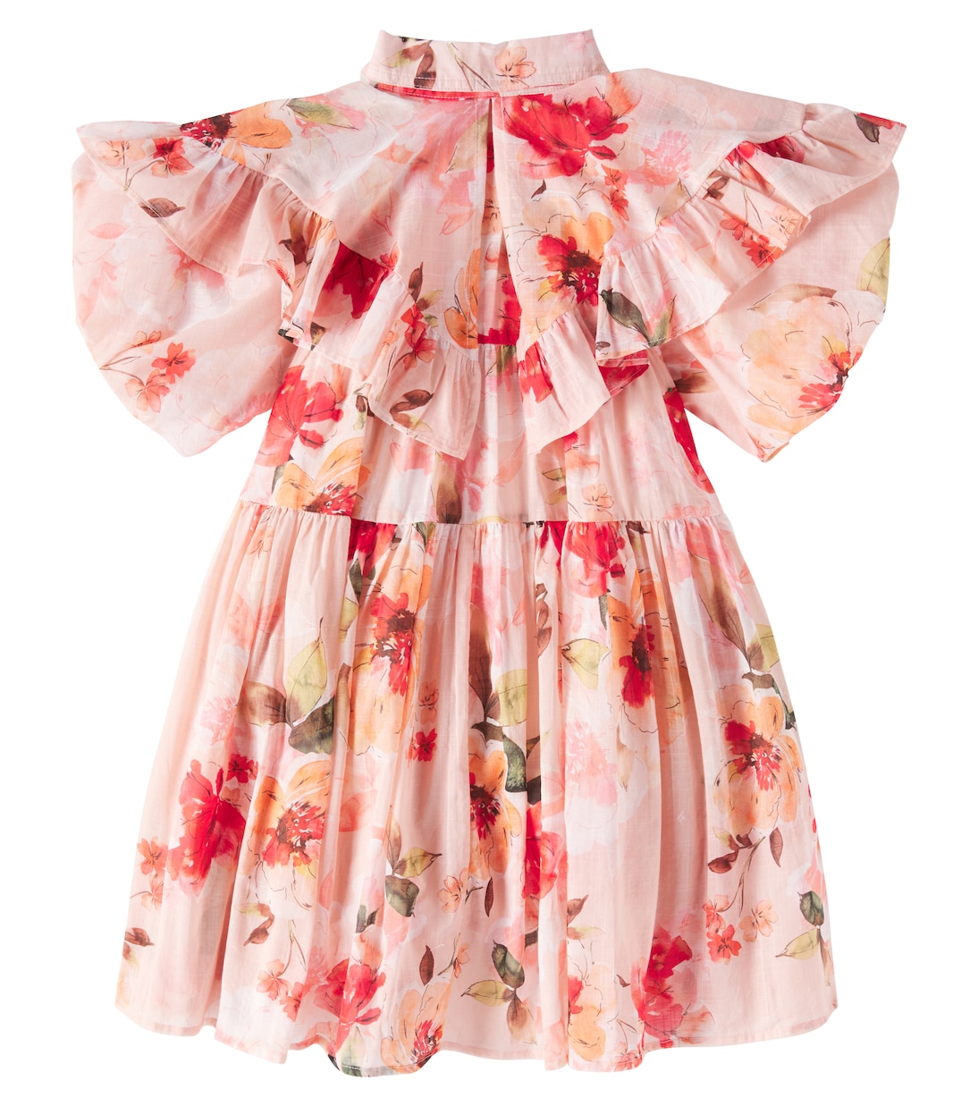 Floral puff-sleeve cotton dress | Petite Amalie  