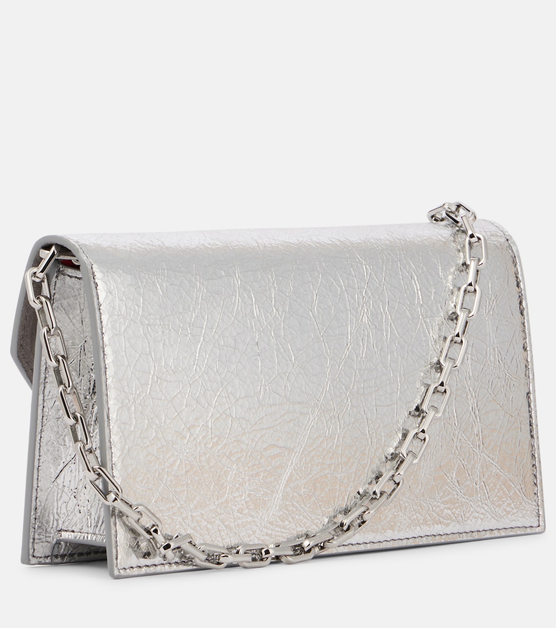 Loubi54 metallic leather clutch | Christian Louboutin