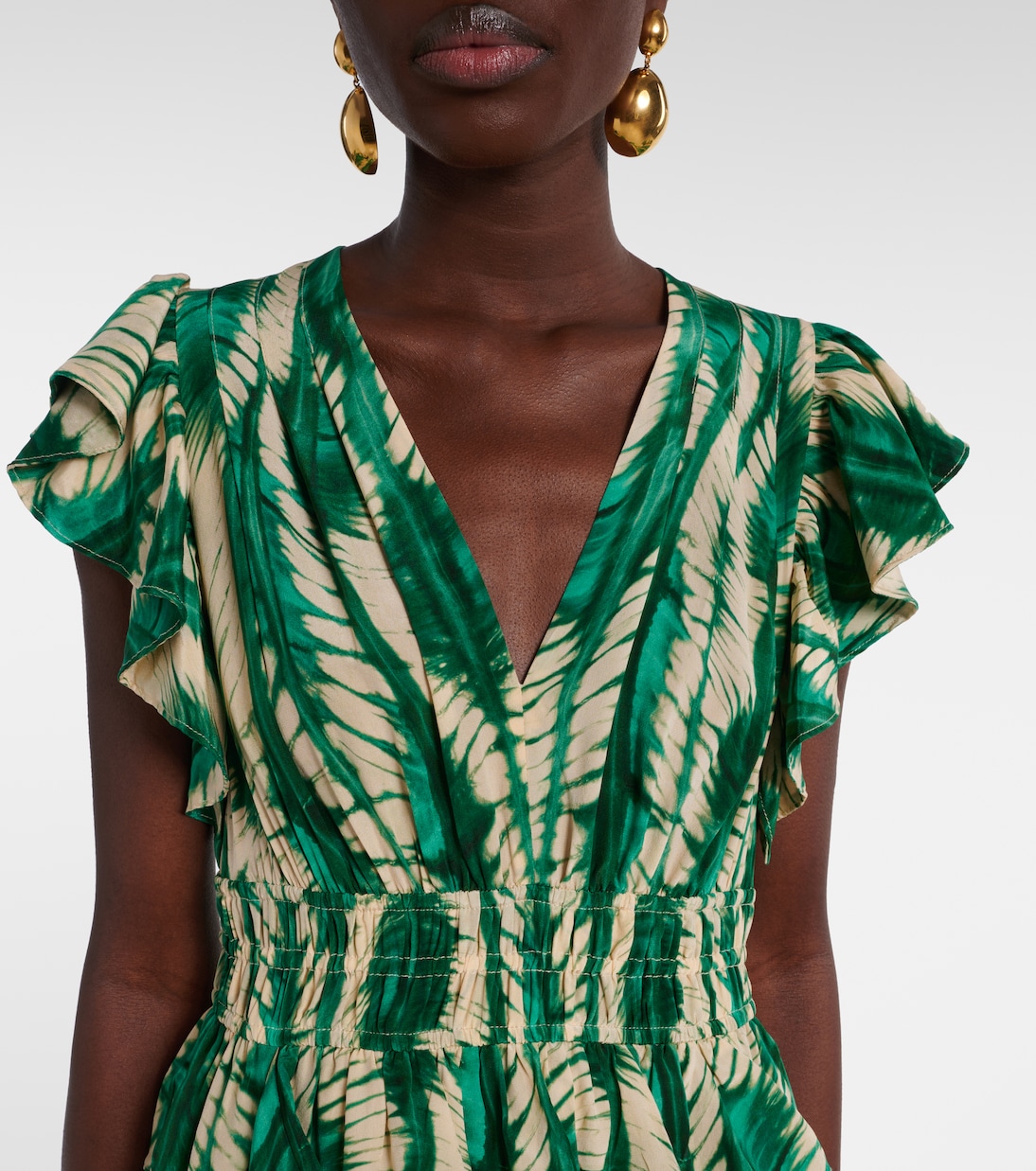 Abito midi Brielle in seta crêpe de chine | Ulla Johnson