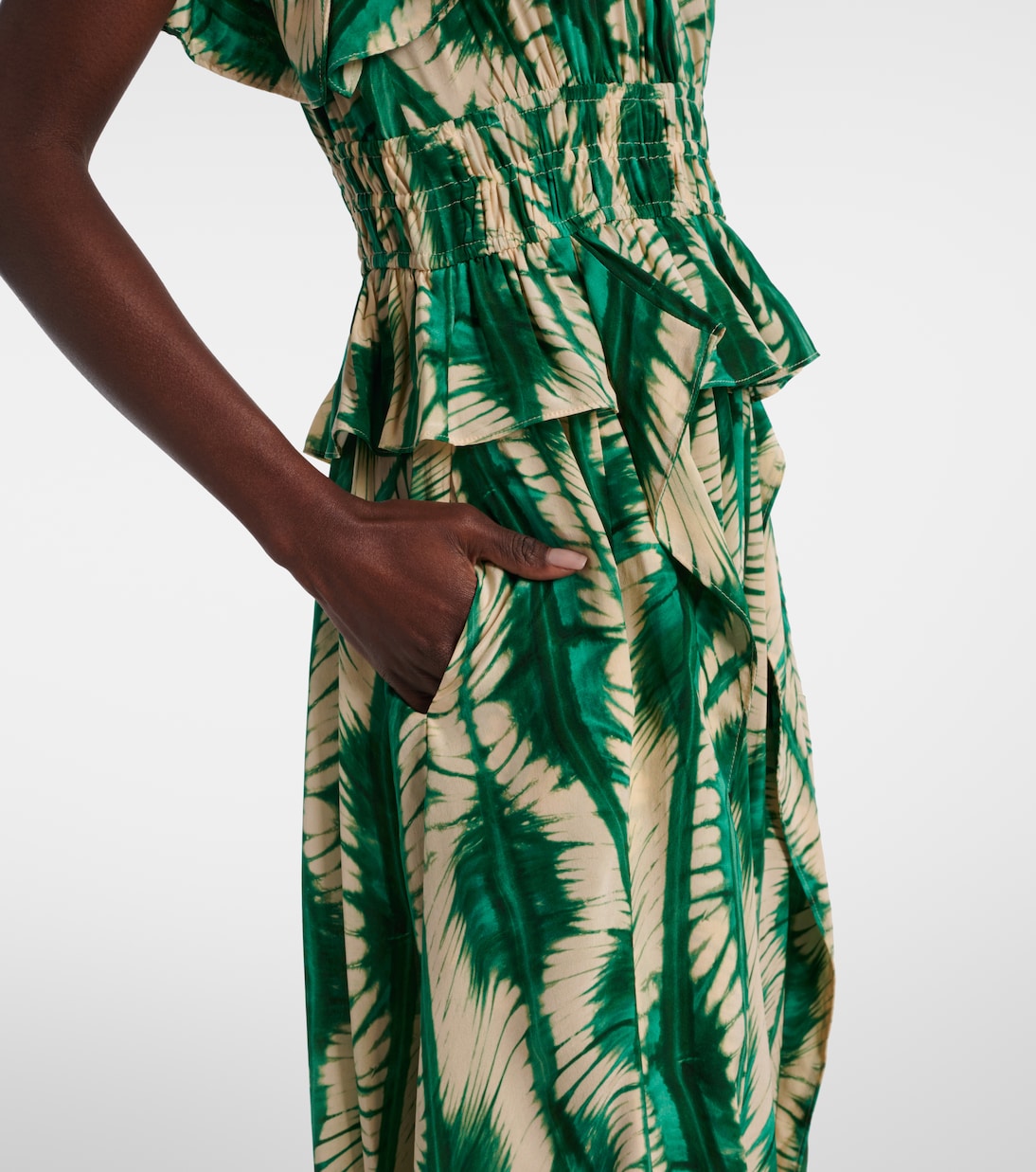 Abito midi Brielle in seta crêpe de chine | Ulla Johnson