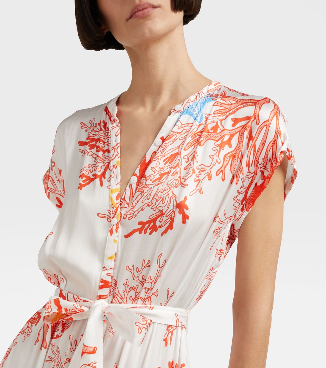 Bedrucktes Hemdblusenkleid | Poupette St Barth