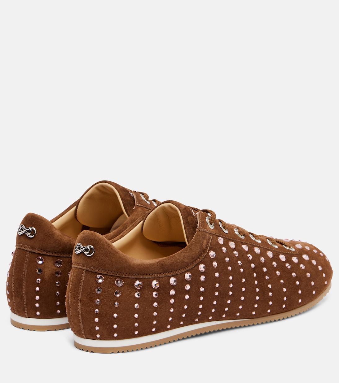 Sneakers Ballet Runner aus Veloursleder mit Kristallen | Mach & Mach