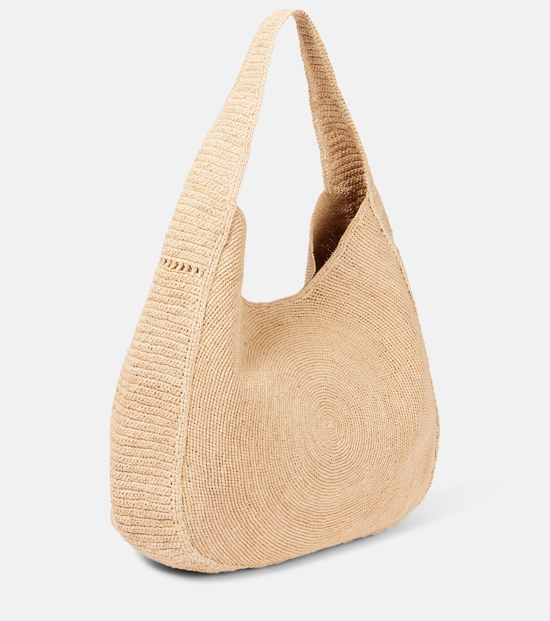 Logo embroidered raffia tote bag | Stella McCartney
