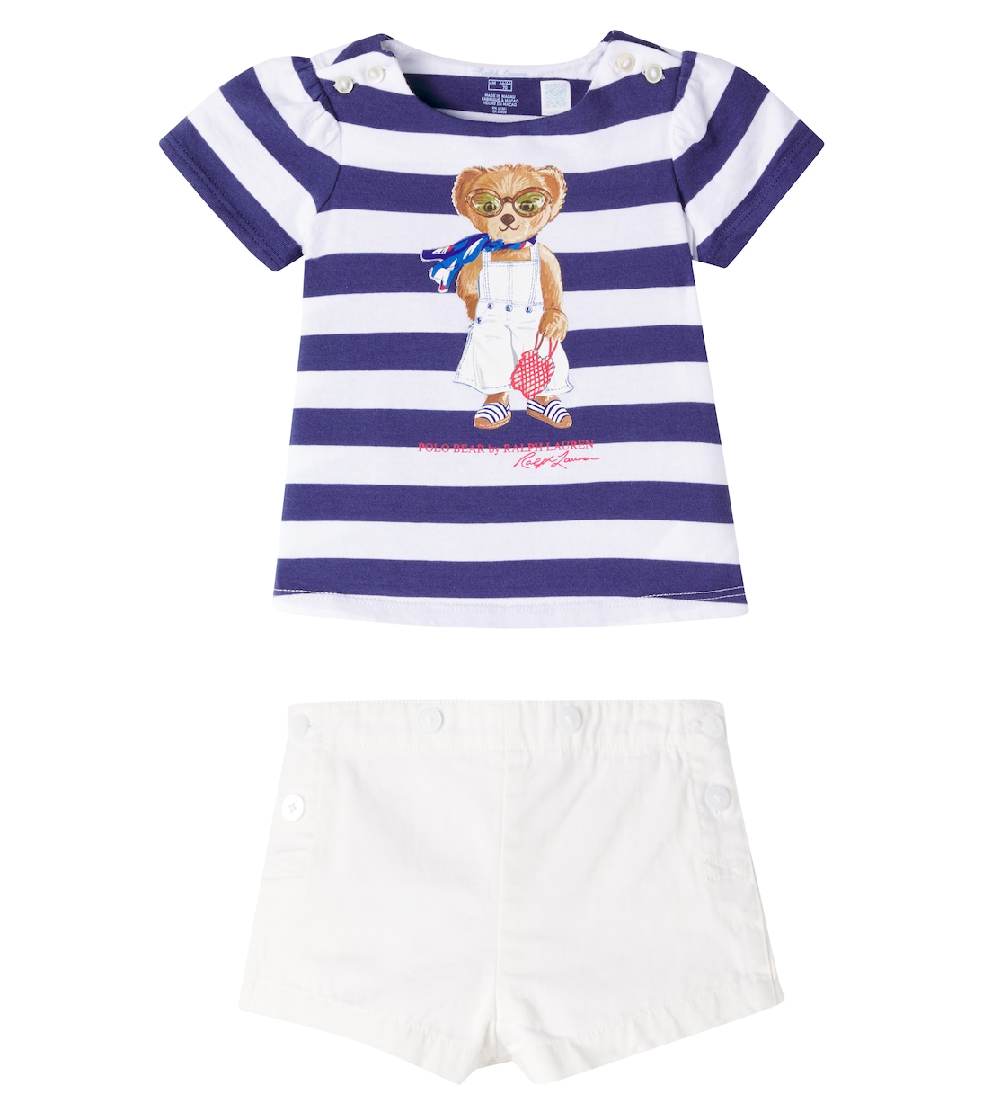 Baby - T-shirt e shorts Polo Bear in cotone | Polo Ralph Lauren Kids