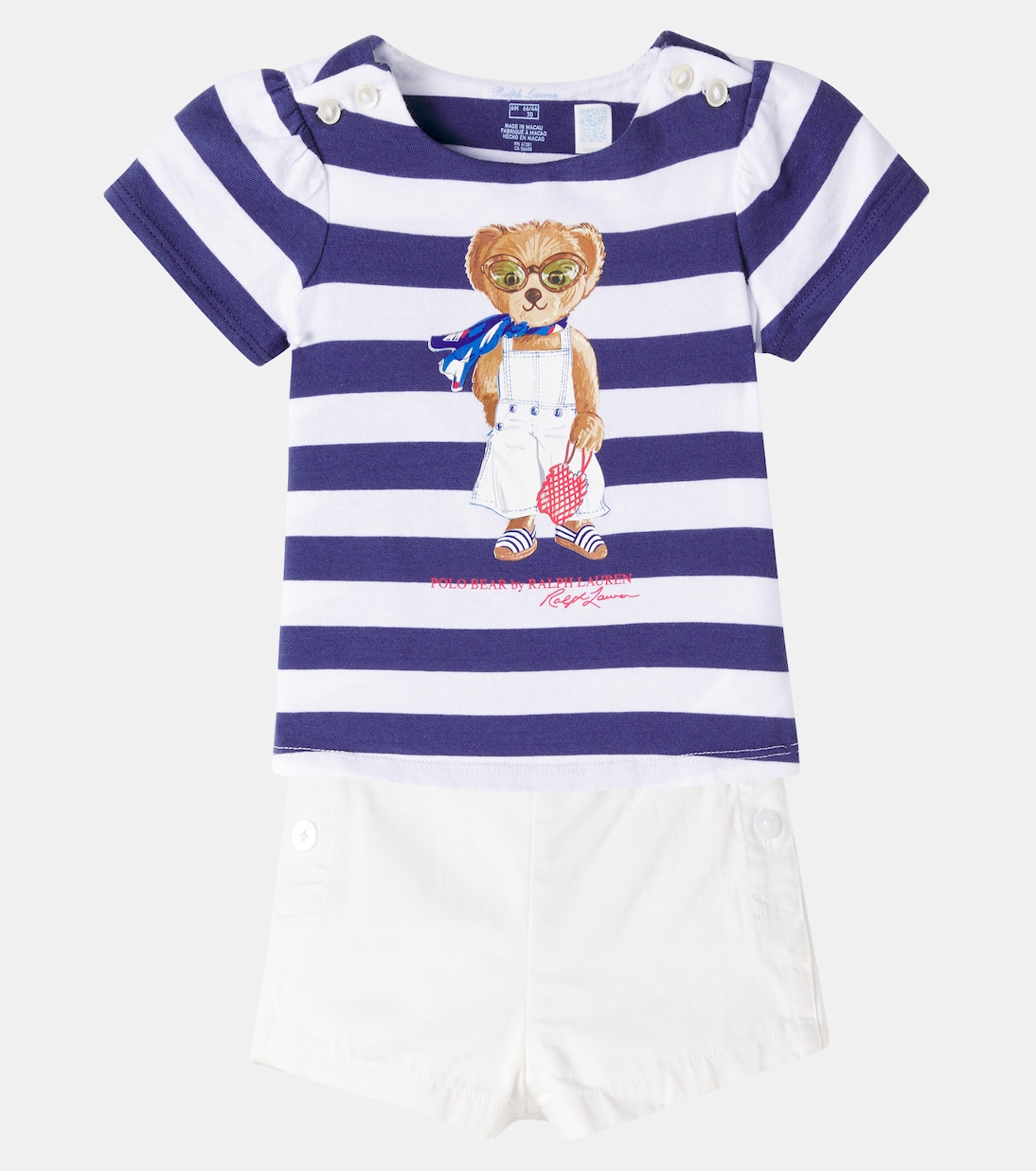 Baby - T-shirt e shorts Polo Bear in cotone | Polo Ralph Lauren Kids