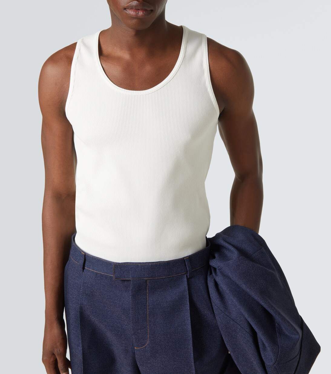 Cotton-blend jersey tank top | Bottega Veneta