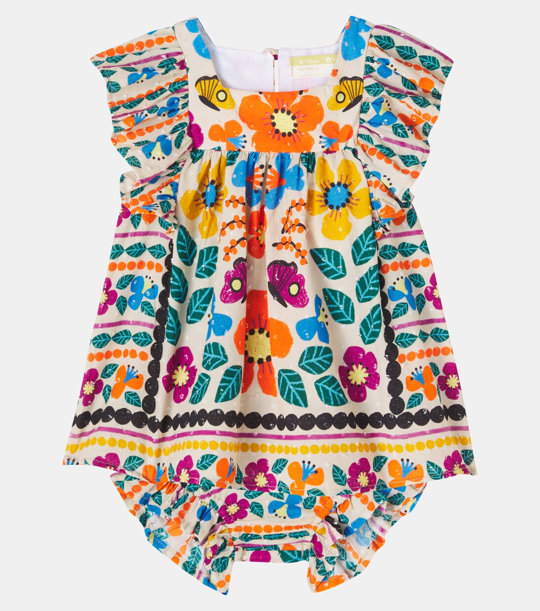 Baby cotton dress and bloomers set | Fábula