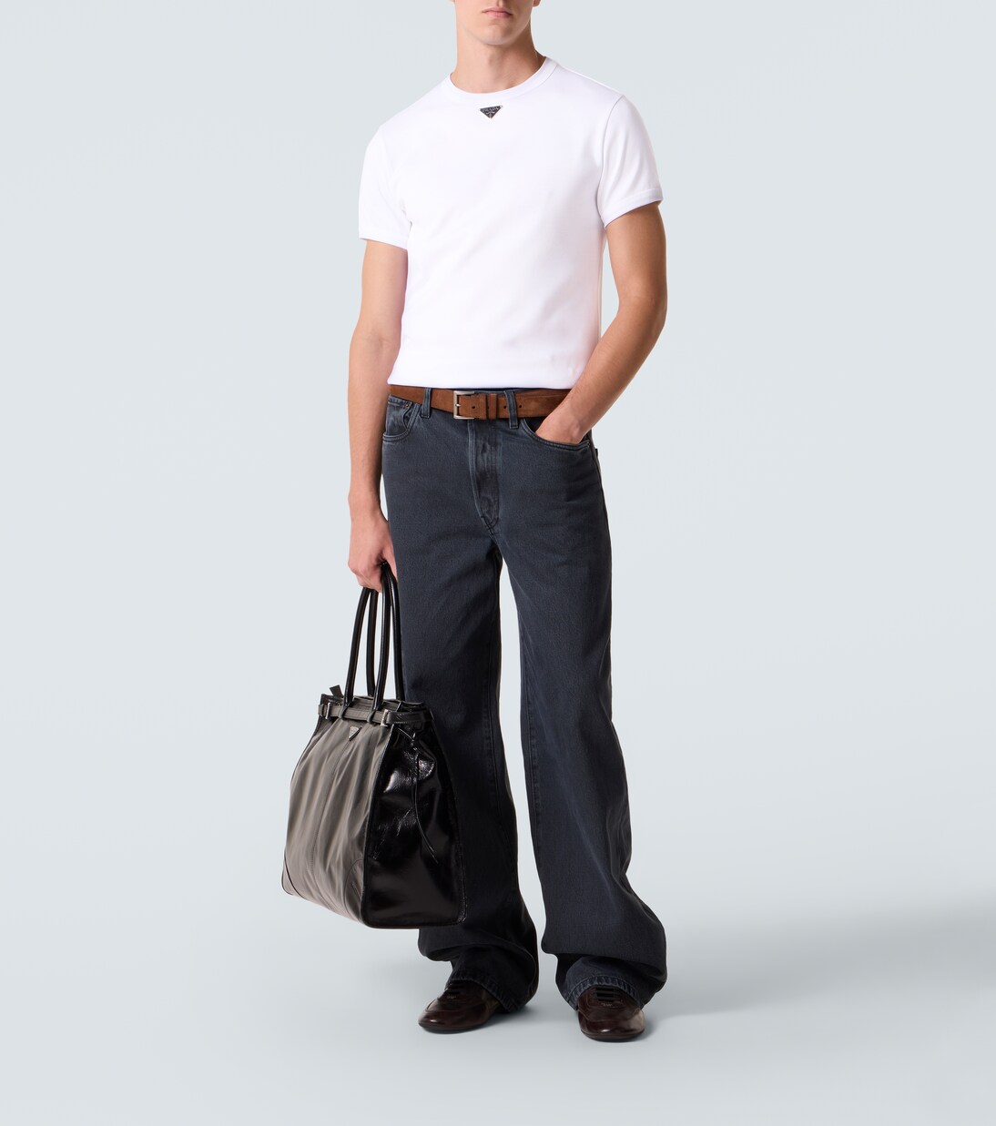 T-Shirt aus Baumwoll-Jersey | Prada