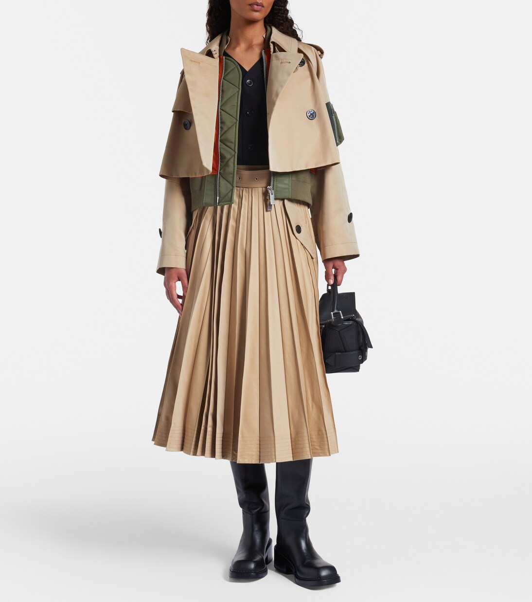 Cotton-blend gabardine and twill jacket | Sacai