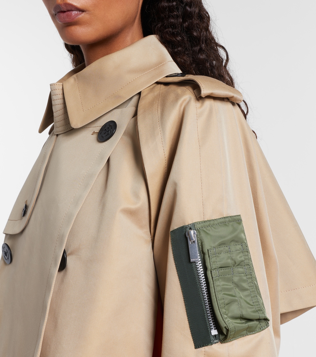 Cotton-blend gabardine and twill jacket | Sacai