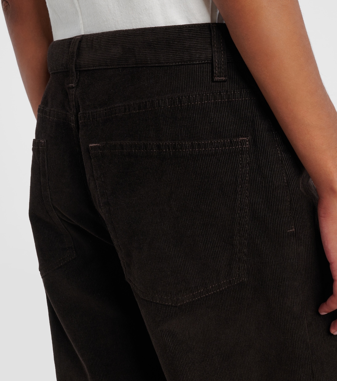 Pantalon droit Eglitta en velours côtelé de coton | The Row