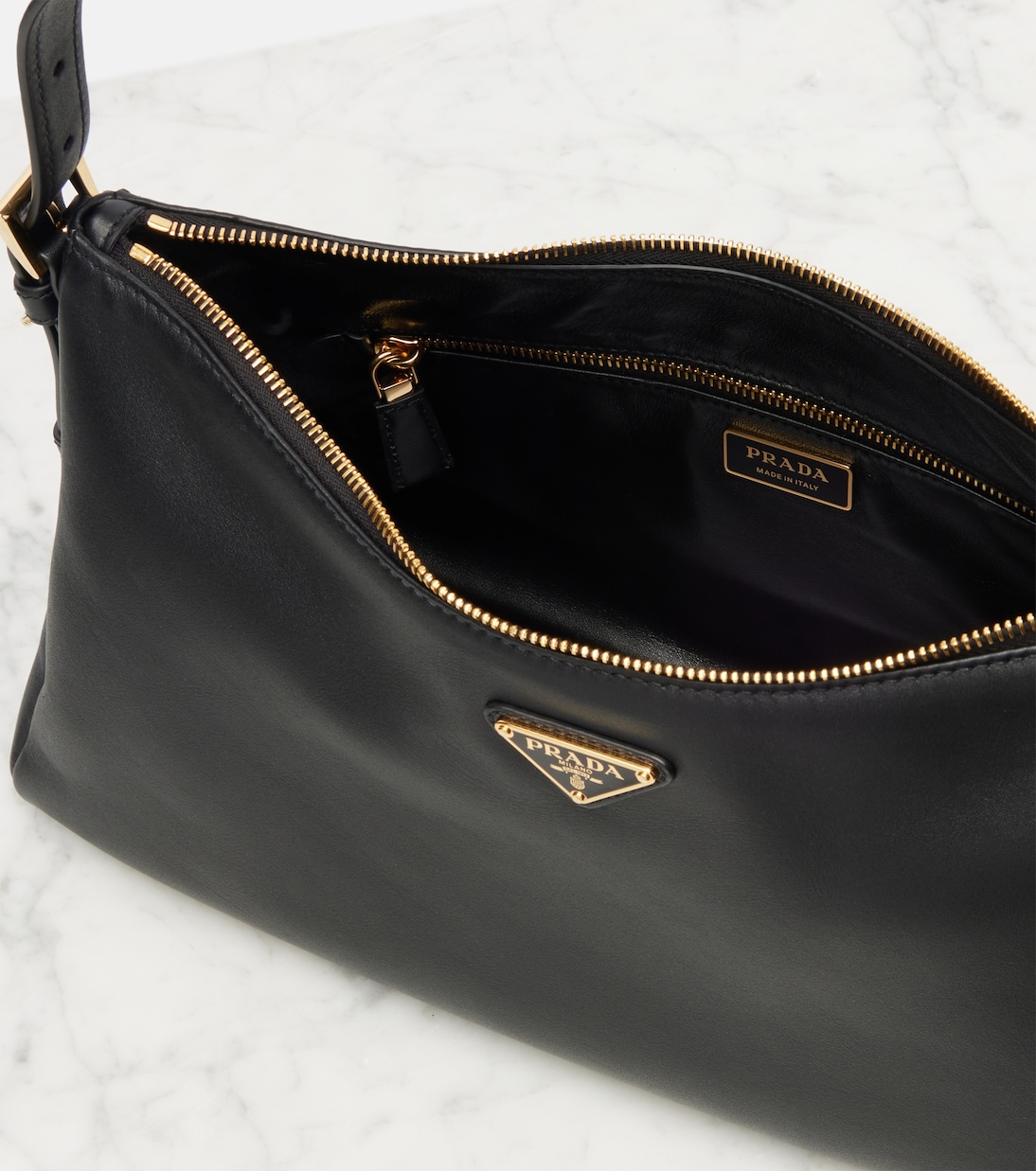 Prada Aimée Large leather shoulder bag | Prada