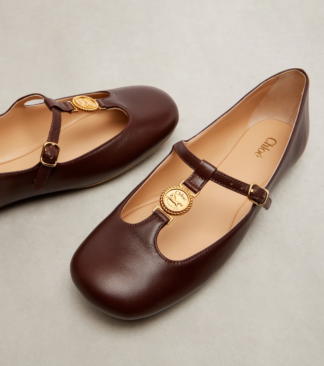 Ballerinas Leonore aus Leder | Chloé