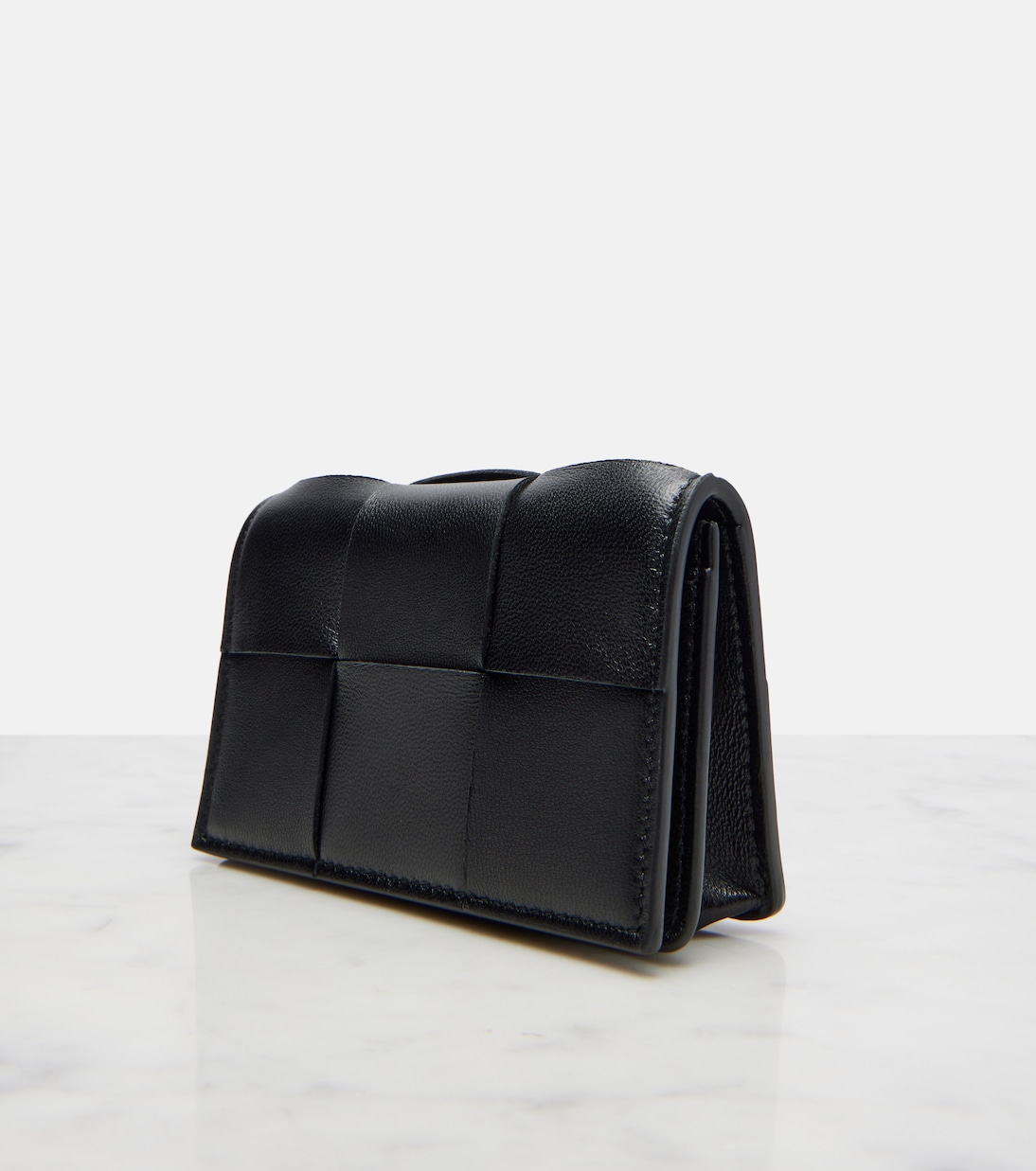 Porte-cartes Cassette Intrecciato en cuir | Bottega Veneta