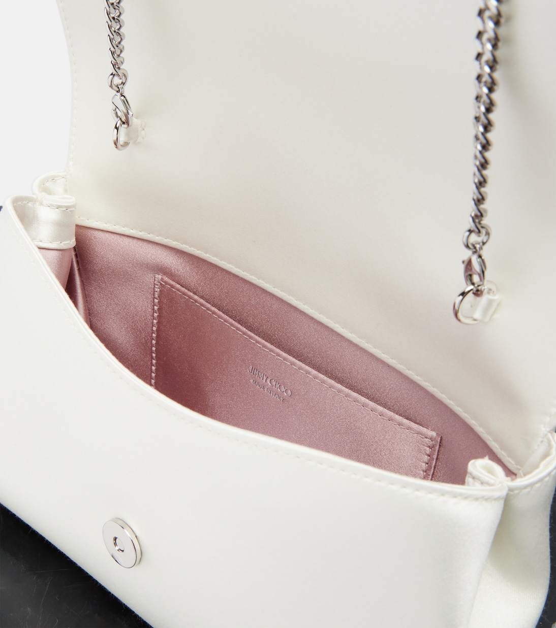 Pochette Soft Bow Mini en satin à ornements | Jimmy Choo