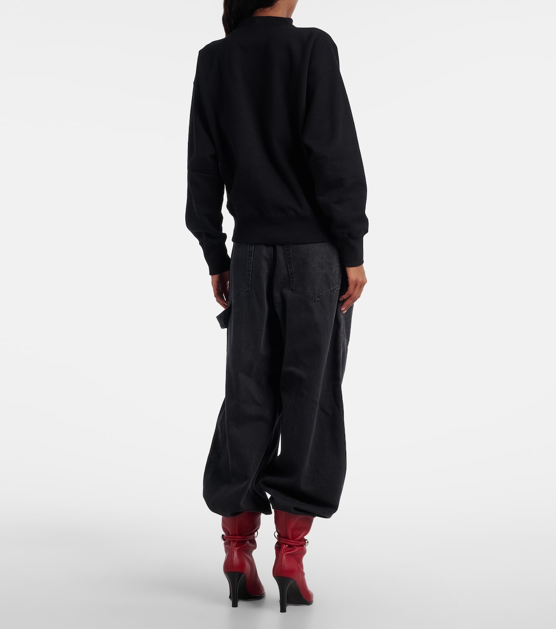 Moby logo cotton-blend fleece sweatshirt | Marant Etoile