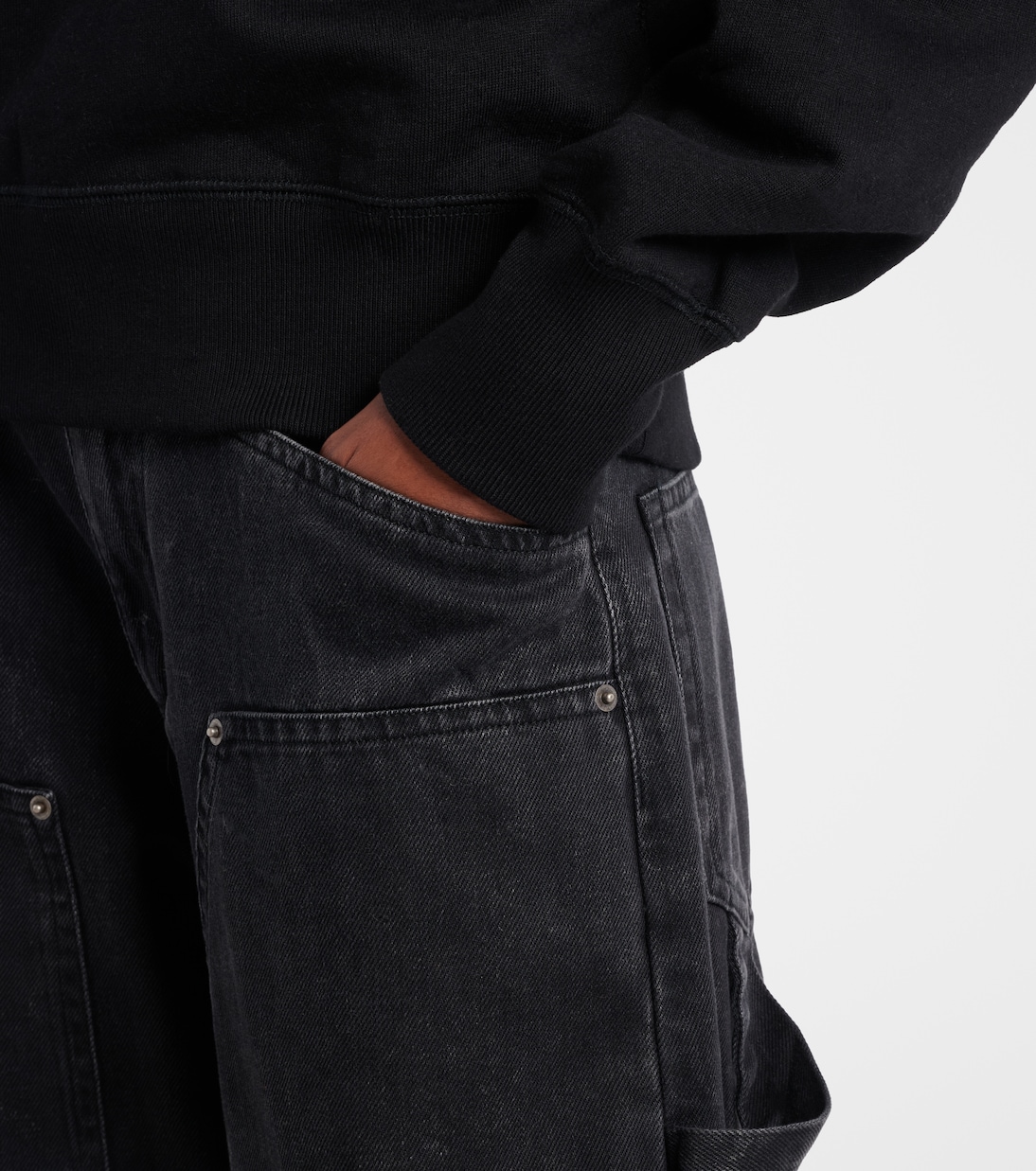 Moby logo cotton-blend fleece sweatshirt | Marant Etoile