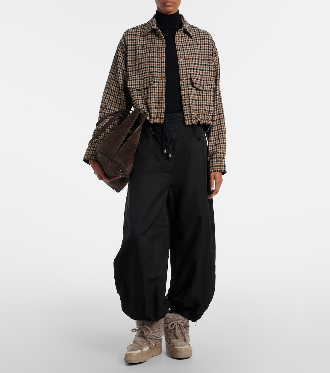 Curly Rock shearling-trimmed leather snow boots | Inuikii