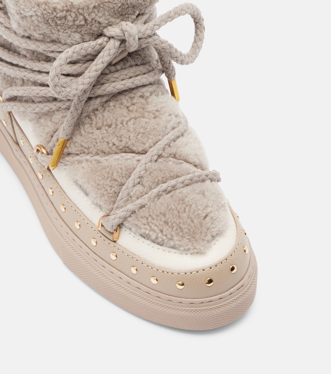 Curly Rock shearling-trimmed leather snow boots | Inuikii