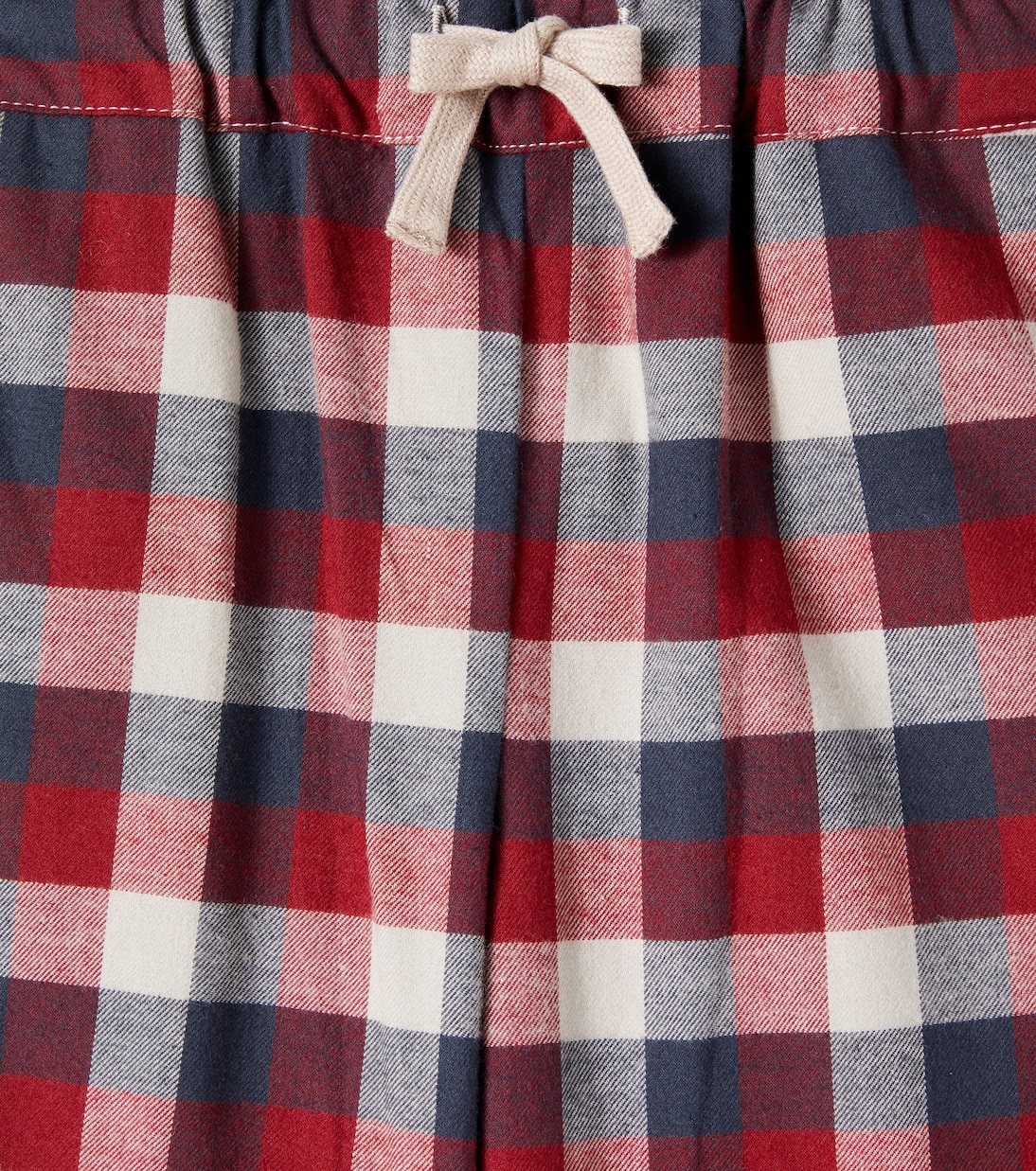 Sasha checked cotton pants | Wheat