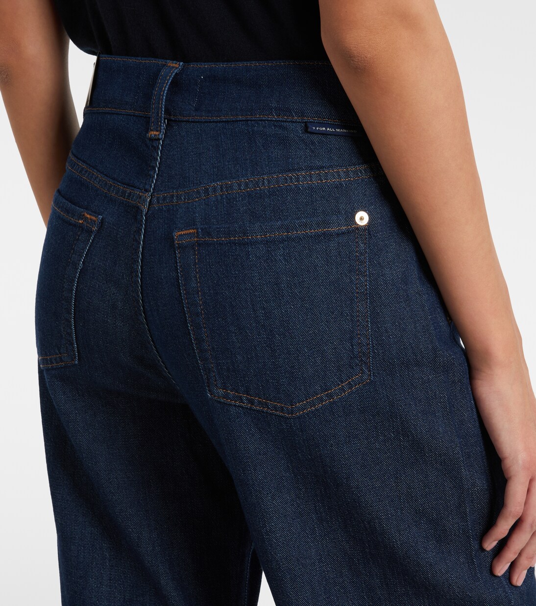 Jeans a gamba larga Lotta Tailorless a vita media | 7 For All Mankind